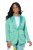 Ulla Popken 826161 Blazer texturizado Verde - Blazers e Coletes - Blazers em Tamanhos Grandes