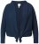 Ulla Popken 827116 Bolero de gola alta em mistura de linho Azul-marinho - Boleros - 