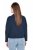 Ulla Popken 827116 Bolero de gola alta em mistura de linho Azul-marinho - Boleros - 