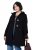 Ulla Popken 829347 Duffle coat Preto - Casacos - Casacos de Mulher em Tamanhos Grandes
