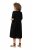 Ulla Popken 829837 Vestido de mistura de linho de manga curta Preto - Vestidos de verão - Vestidos de verão plus size