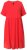 Ulla Popken 829837 Vestido de mistura de linho de manga curta Vermelho - Vestidos de verão - Vestidos de verão plus size