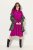 Ulla Popken 830615 Vestido de manga comprida com folhos Lilás - Vestidos midi - Vestidos Midi Tamanhos Grandes