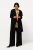 Ulla Popken 830749 Blazer aberto plissado com lapelas largas Preto - Blazers e Coletes - Blazers em Tamanhos Grandes