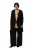 Ulla Popken 830749 Blazer aberto plissado com lapelas largas Preto - Blazers e Coletes - Blazers em Tamanhos Grandes