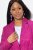 Ulla Popken 830767 Blazer efeito amarrotado Magenta - Blazers e Coletes - Blazers em Tamanhos Grandes