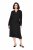 Ulla Popken 831004 Vestido midi de manga comprida Preto - Vestidos maxi - Vestidos maxi plus size para mulher