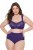 Ulla Popken 831866 Cuecas de cintura alta com renda pack de 3 Azul real - Cuecas - 