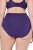 Ulla Popken 831866 Cuecas de cintura alta com renda pack de 3 Azul real - Cuecas - 