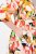 Ulla Popken 832512 Vestido de mistura de linho floral com manga 3/4 Vermelho - Vestidos maxi - Vestidos maxi plus size para mulher