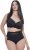 Ulla Popken 832874 Cuecas de cintura alta com renda pack de 3 Castanho - Cuecas - 