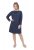 Ulla Popken 834371 Vestido de sweat às riscas Azul-marinho - Vestidos de moletom - 