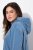 Ulla Popken 834536 Vestido de sweat com capuz Azul ganga - Vestidos de moletom - 