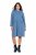 Ulla Popken 834536 Vestido de sweat com capuz Azul ganga - Vestidos de moletom - 