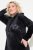 Ulla Popken 834550 Vestido de manga comprida com capuz Preto - Vestidos de moletom - 