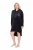 Ulla Popken 834550 Vestido de manga comprida com capuz Preto - Vestidos de moletom - 