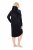 Ulla Popken 834550 Vestido de manga comprida com capuz Preto - Vestidos de moletom - 