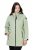 Ulla Popken 835132 Casaco técnico HYPRAR em linha A com capuz amovível Verde-salva claro - Jaquetas - Casacos plus size para mulher