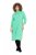 Ulla Popken 835720 Vestido de malha evasê com manga 3/4 Petróleo - Vestidos de malha - 
