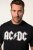 JP1880 AC/DC Classic Logo Band T-Shirt Black - T-shirts - T-shirts Homem Tamanhos Grandes