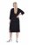Ulla Popken 836514 Vestido midi com manga 3/4 Preto - Vestidos midi - Vestidos Midi Tamanhos Grandes