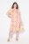 Ulla Popken 836739 Vestido de mistura de linho floral Branco - Vestidos de verão - Vestidos de verão plus size