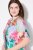 Ulla Popken 836746 Vestido midi floral com folhos Azul claro - Vestidos midi - Vestidos Midi Tamanhos Grandes