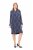 Ulla Popken 837069 Vestido floral Azul-marinho - Vestidos midi - Vestidos Midi Tamanhos Grandes