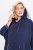 Ulla Popken 837190 Poncho lounge com capuz Roxo escuro - Pijamas/Loungewear - 