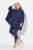 Ulla Popken 837190 Poncho lounge com capuz Roxo escuro - Pijamas/Loungewear - 