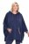 Ulla Popken 837190 Poncho lounge com capuz Roxo escuro - Pijamas/Loungewear - 