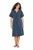 Ulla Popken 837403 Vestido de jersey de manga curta Azul-marinho - Vestidos em jersey - 