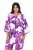 Ulla Popken 838105 Casaco aberto com laço Violeta - Cardigans - Casacos de malha femininos plus size