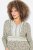 Ulla Popken 838120 Vestido estampado com decote em V Verde claro - Vestidos mini - Vestidos Curtos Plus Size
