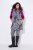 Ulla Popken 838435 Colete comprido acolchoado estampado Preto - Coletes - 