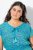 Ulla Popken 838483 Vestido com padrão animal Turquesa - Vestidos de verão - Vestidos de verão plus size