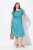Ulla Popken 838483 Vestido com padrão animal Turquesa - Vestidos de verão - Vestidos de verão plus size