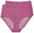 Ulla Popken 838675 Cuecas de cintura alta Roxo escuro - Cuecas - 