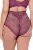 Ulla Popken 838675 Cuecas de cintura alta Roxo escuro - Cuecas - 