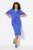 Ulla Popken 838765 Vestido de jersey de manga curta com decote em V Azul acinzentado - Vestidos midi - Vestidos Midi Tamanhos Grandes