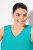 Ulla Popken 839135 Vestido comprido sem mangas Turquesa - Vestidos maxi - Vestidos maxi plus size para mulher