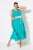 Ulla Popken 839135 Vestido comprido sem mangas Turquesa - Vestidos maxi - Vestidos maxi plus size para mulher