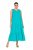 Ulla Popken 839135 Vestido comprido sem mangas Turquesa - Vestidos maxi - Vestidos maxi plus size para mulher