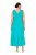 Ulla Popken 839135 Vestido comprido sem mangas Turquesa - Vestidos maxi - Vestidos maxi plus size para mulher