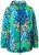 Ulla Popken 840024 Casaco de chuva com padrão animal Verde-menta - Roupa impermeável - 