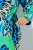 Ulla Popken 840024 Casaco de chuva com padrão animal Verde-menta - Roupa impermeável - 