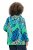 Ulla Popken 840024 Casaco de chuva com padrão animal Verde-menta - Roupa impermeável - 