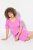 Ulla Popken 840115 Vestido de jersey de manga curta Rosa - Vestidos em jersey - 
