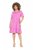 Ulla Popken 840115 Vestido de jersey de manga curta Rosa - Vestidos em jersey - 