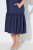 Ulla Popken 840367 Vestido midi de manga curta com decote em V Azul-marinho - Vestidos midi - Vestidos Midi Tamanhos Grandes